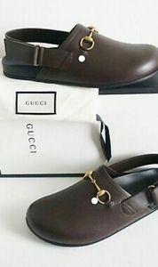 Gucci Dark Brown Leather Horsebit Calf sandals